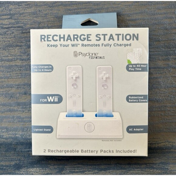 NEW Psyclone Essentials PSE530 Wii Controller Dual Charging Dock Station White - Picture 1 of 4